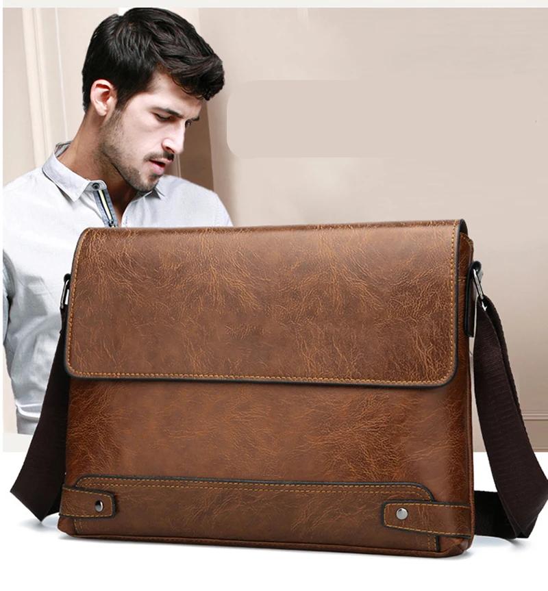 Maleta de couro PU para homens, bolsa de ombro, bolsa mensageiro, crossbody, designer lateral, negócios, pendulares, laptop, executivo, negócios, sacola, Boston