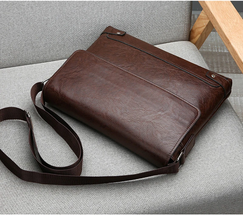 Maleta de couro PU para homens, bolsa de ombro, bolsa mensageiro, crossbody, designer lateral, negócios, pendulares, laptop, executivo, negócios, sacola, Boston