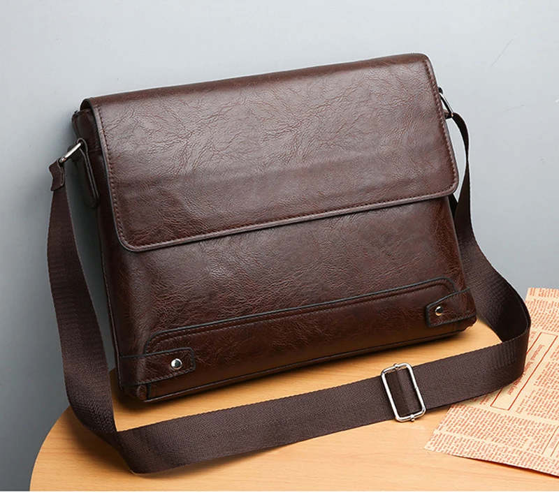 Maleta de couro PU para homens, bolsa de ombro, bolsa mensageiro, crossbody, designer lateral, negócios, pendulares, laptop, executivo, negócios, sacola, Boston