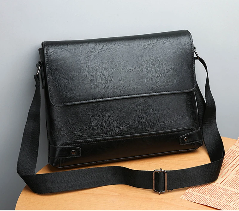 Maleta de couro PU para homens, bolsa de ombro, bolsa mensageiro, crossbody, designer lateral, negócios, pendulares, laptop, executivo, negócios, sacola, Boston