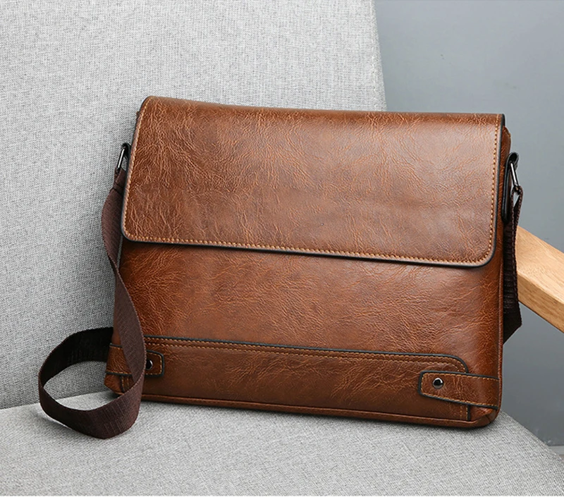 Maleta de couro PU para homens, bolsa de ombro, bolsa mensageiro, crossbody, designer lateral, negócios, pendulares, laptop, executivo, negócios, sacola, Boston