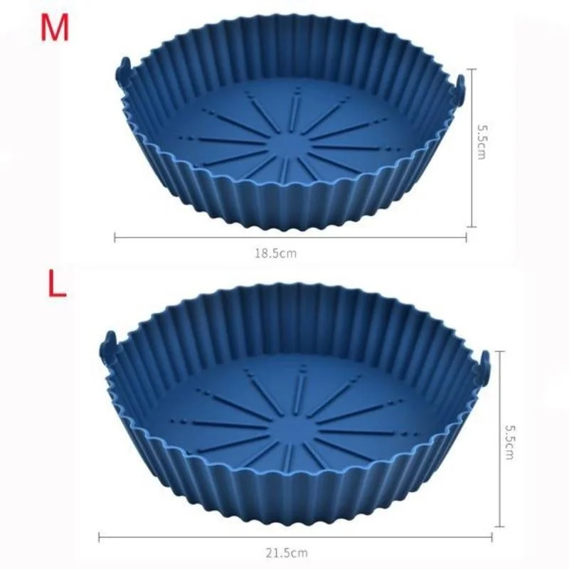 Air Fryer Silicone Liners Pot, cesta Airfryer, substituição do papel pergaminho inflamável, bandeja de cozimento reutilizável, acessórios de forno