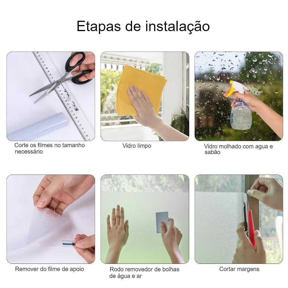 Cenário natural fosco Window Film, Adesivos decorativos, Sem cola, Aderir estática, Privacidade, Casa